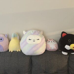 Huge Plushie Animal Lot: Squishmallows, Snackles, Daiso, Honeymaru Collection